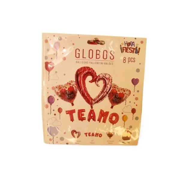 Globos metálicos con el texto Te amo Tienda Regalos Madrid