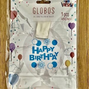 Globos transparentes cumpleaños azul