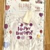 Globos transparentes cumpleaños purpura