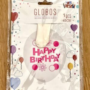 Globos transparentes cumpleaños fucsia