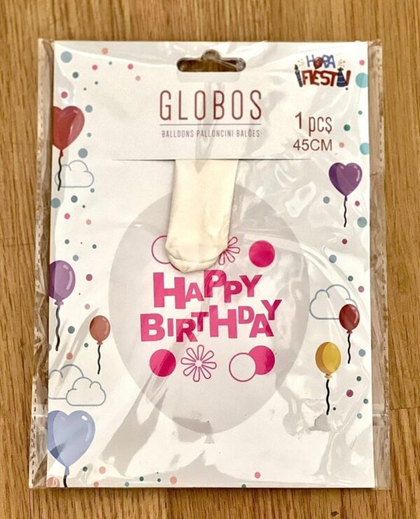 Fuchsia birthday transparent balloons