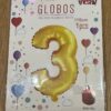 Golden number balloons 3
