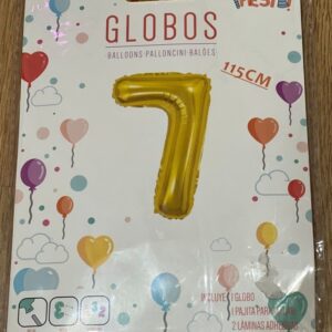 Globos numeros dorados 7