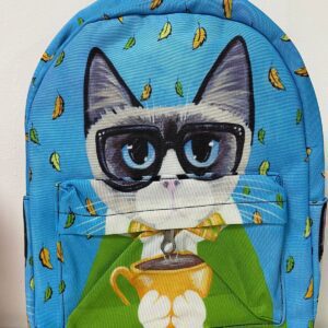mochila gato azul