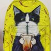 mochila gato amarillo
