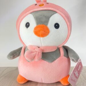 peluche pingüino rosa