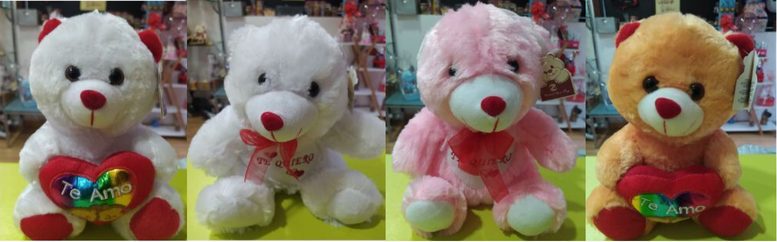 Osos de peluche, distintos colores