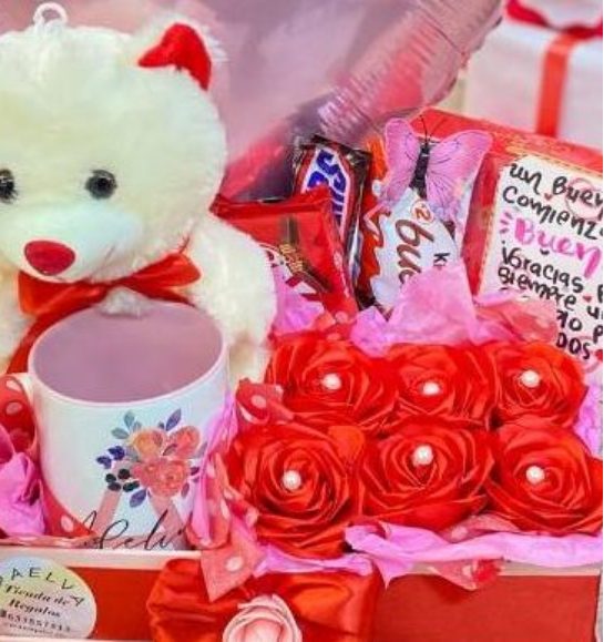 Flores y dulces, peluche