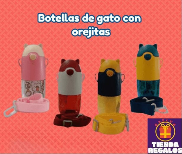 el regalo perfecto, regala una botella con orejas de gato