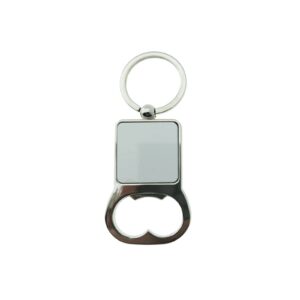 Llavero cuadrado personalizable con abridor