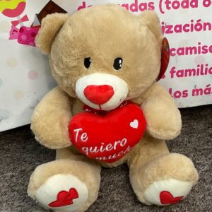Peluche Osito con Corazón Rojo – Regalo Ideal para Decir "Te Quiero Mucho"