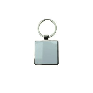 llavero cuadrado plateado