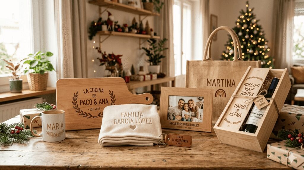 cesta de regalo producto personalizado