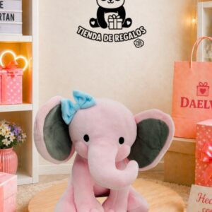 Peluche de elefante rosa