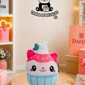 Peluche de gato cupcake kawaii