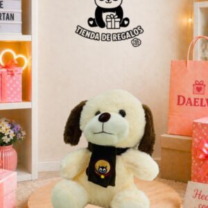 Peluche de perrito con bufanda