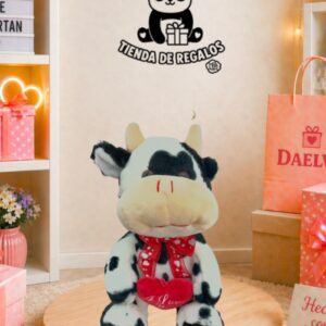 Peluche vaca con corazón
