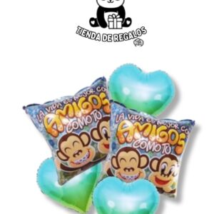 Set de Globos La vida es mejor con amigos como tú