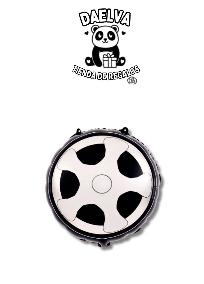 Globo Metalizado Llanta de Auto