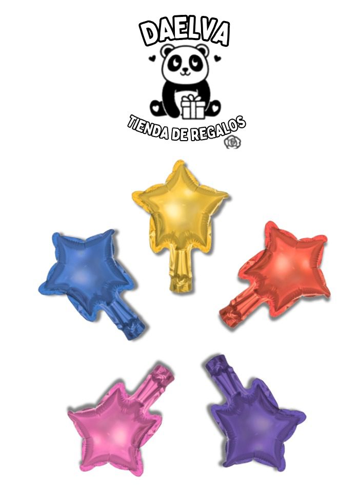 Mini Globos de Estrella con Varilla
