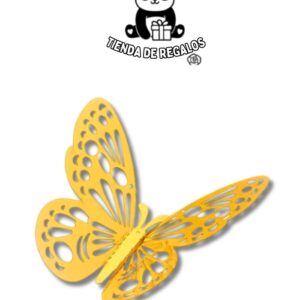 Mariposa Decorativa Individual Gigante de Oro